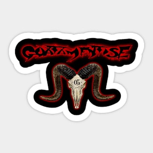 Goatamentise Goat Skull Crossbones Sticker